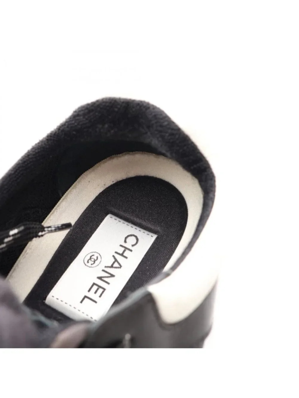 Chanel Sneakers CC Logo Nylon Suede